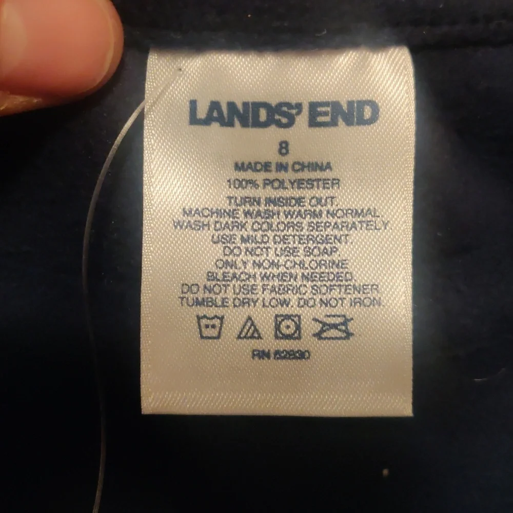 New!Lands' end Warm kids flame-resistant pants/ PJ/sleepwear set sz 8 Cottage Co